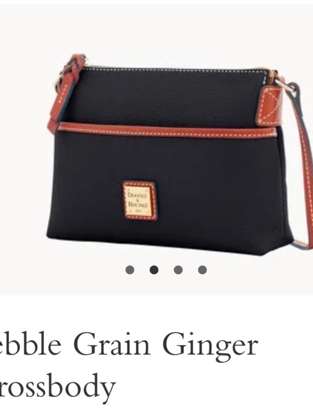 Dooney & Bourke Black Crossbody with Ginger Trim